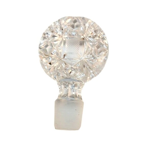 24% Lead Crystal Decanter With Stopper Made In West Germany Square Bottle - Picture 5 of 12